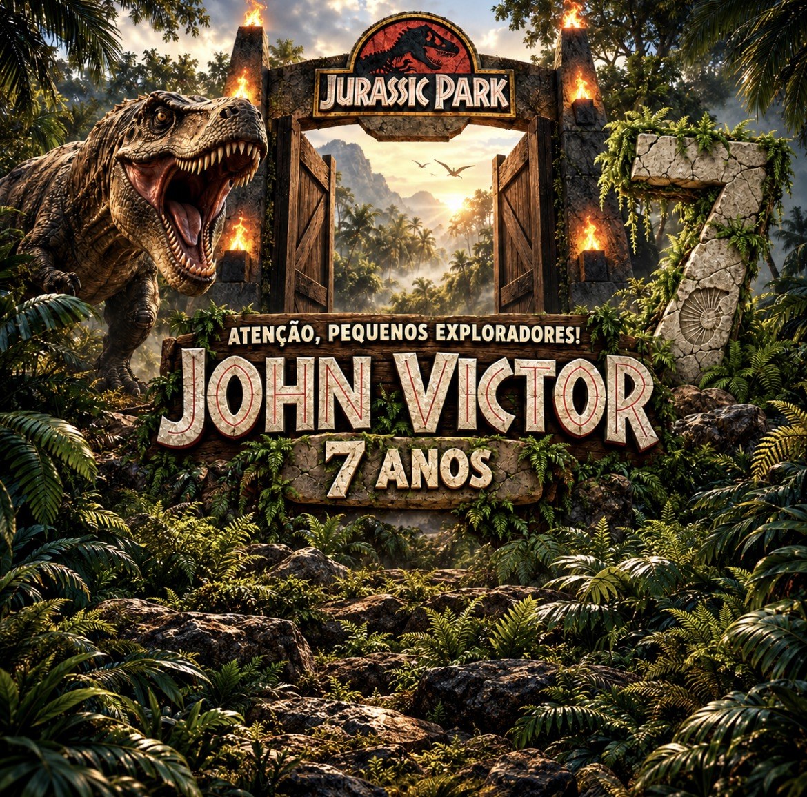 Atenção, pequenos exploradores! John Victor, 7 anos